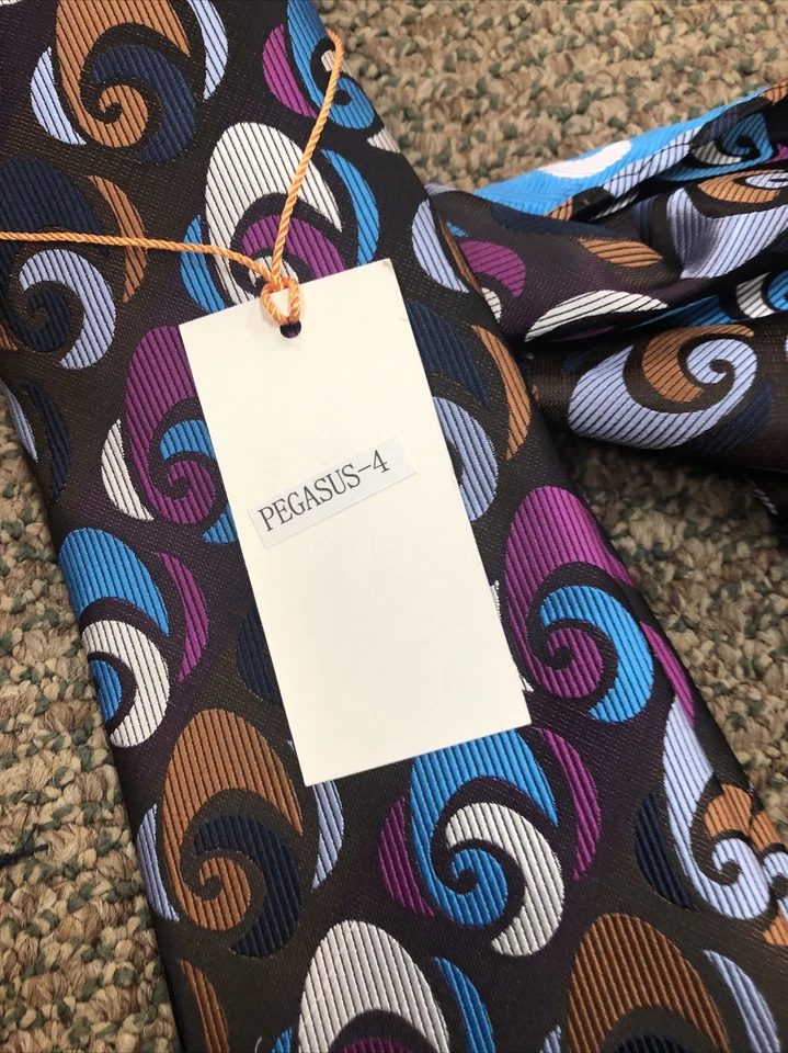 VERSE 9 CONJUNTO DE PAÑUELOS CORBATA DISEÑO SEDA ESTAMPADO MODA MULTICOLOR PEGASO-4 Foto 3 de 4