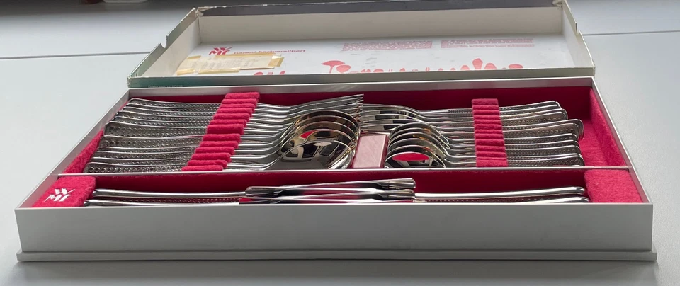 WMF Tafel Besteck ACAPULCO 90er Silber 30 Teile für 6 Personen im Originalkarton - Bild 2 von 4