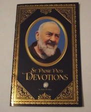 Cloth touched to relic of Saint Padre Pio Pio's Devotions prayer book booklet
