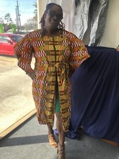 African Clothing For Women Kente Ankara Open Dress Kimono Dress Blazer