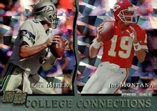 1993 Pro Set College Connections #CC8 Rick Mirer/Joe Montana