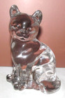 Fenton Glass Cat Figurine Clear See Through Animal Figure Kitten Kitty Cute 3.75 — photo 1