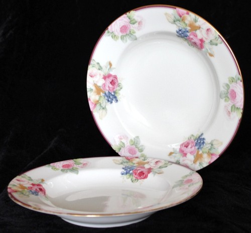 Mikasa Rosemead Group of 2 Rim Soup Bowls CAE16