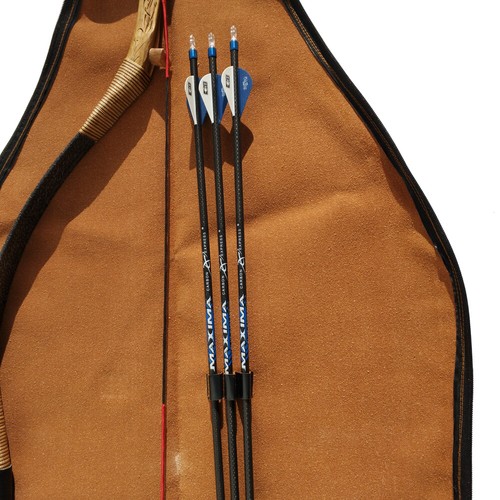 Archery Traditional Bow Bag Case Cover Waterproof Longbow Recurve Bow Leather - Picture 7 of 14