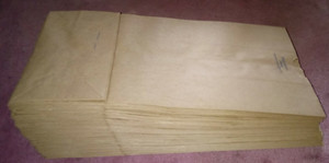 103 Vintage 1990s Rock Kraft International Brown Paper Bags 7.5"X4 3/4"X16.0"  