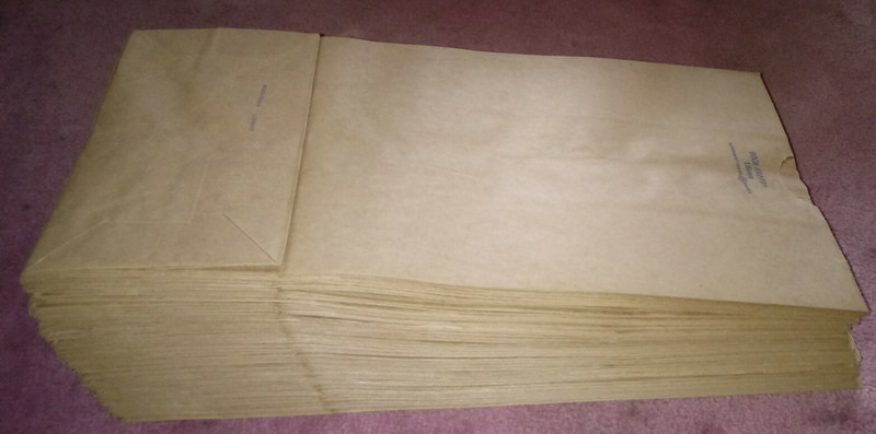 103 Vintage 1990s Rock Kraft International Brown Paper Bags 7.5"X4 3/4"X16.0"  