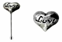 Herz Nasenstecker Love Worded 22G (0,6Mm) 925 Sterling Silber Kugel Ende Pier...