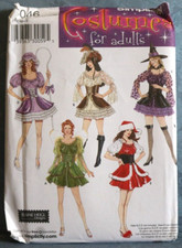Simplicity 4046 Costume Patterns UNCUT Fairy Bo-Peep Pirate Witch Mrs Santa