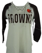 Cleveland Browns NFL Women's Touch By Alyssa Milano Lace-Up Thermal T-Shirt