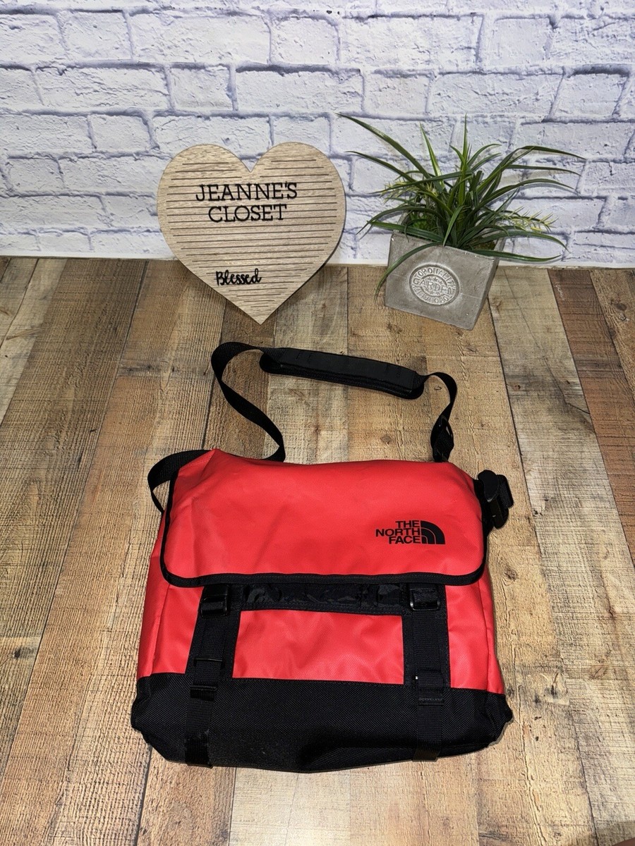 North Face Base Camp Messenger Red Black 18 North Face Base Camp Messenger Red Black 18