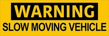 9" warning slow moving vehicle caution decal bumper sticker made in the usa