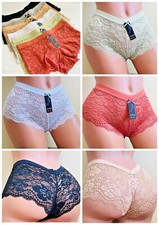 Boyshorts Lace Seamless SOFT 6 OR 12 Undie Shortie PANTIES UNDERWEARS G8245 S-XL