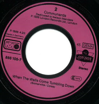 COMMUNARDS - So Cold The Night / When The Walls Come Tumbling Down - 1986