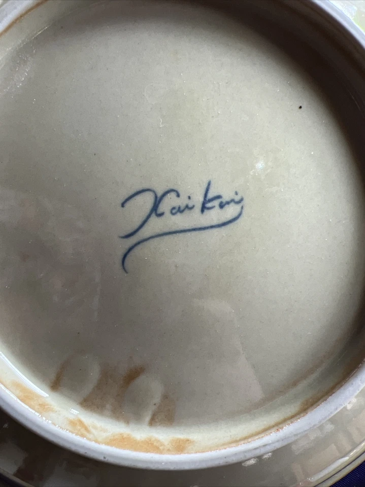 Cuenco Kaikai Ecléctico Kaikai Khayyam Poema Grande 9.25 En Caja Coleccionista Japonés Foto 3 de 3