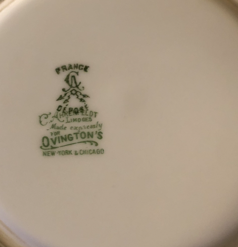 Juego de 5 Platos de Pan y Mantequilla C Ahrenfeldt Limoges Francia 6-1/2" Oro Incrustado - Imagen 6 de 6