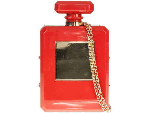 Ladies Perfume Shaped Bottle Rigid Box Clutch Bag Evening Bag Handbag K70014 - Picture 6 of 8