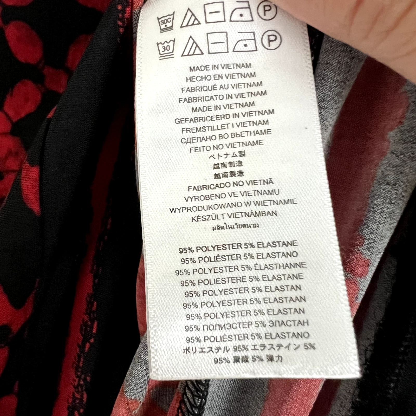 Abito a tunica Michael Kors donna piccolo rosso nero croce motivo geometrico