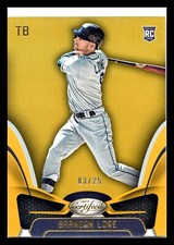 2019 Panini Certified Baseball Mirror Gold /25 Brandon Lowe RC Rookie Rays #30