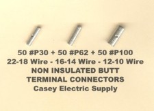 150 Non Insulated BUTT Connector Uninsulated 22-18,16-14  12-10 Wire AWG USA