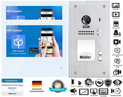 2 Familienhaus  Wlan Video Türsprechanlage Videotürklingel RFID Sprechanlage