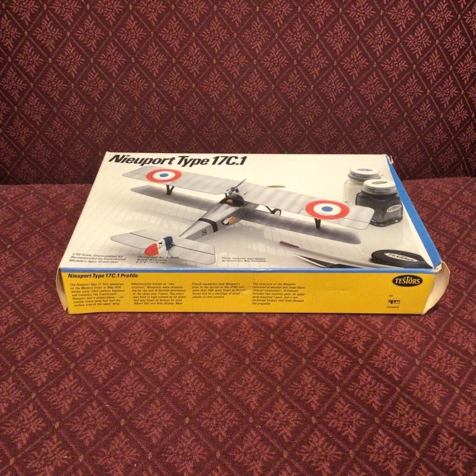 Vintage Testors #613 NIEUPORT TYPE 17C.1 1/48 Scale Plastic Model Kit - Image 2 of 4