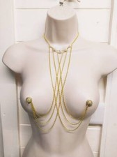 Collier croisé en couches Lingerie Bague mamelon non perçante Adult bdsm sex toy