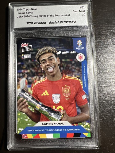 2024 Topps Now Lamine Yamal Young Player Of The Tournament TCC Graded Gem Mint