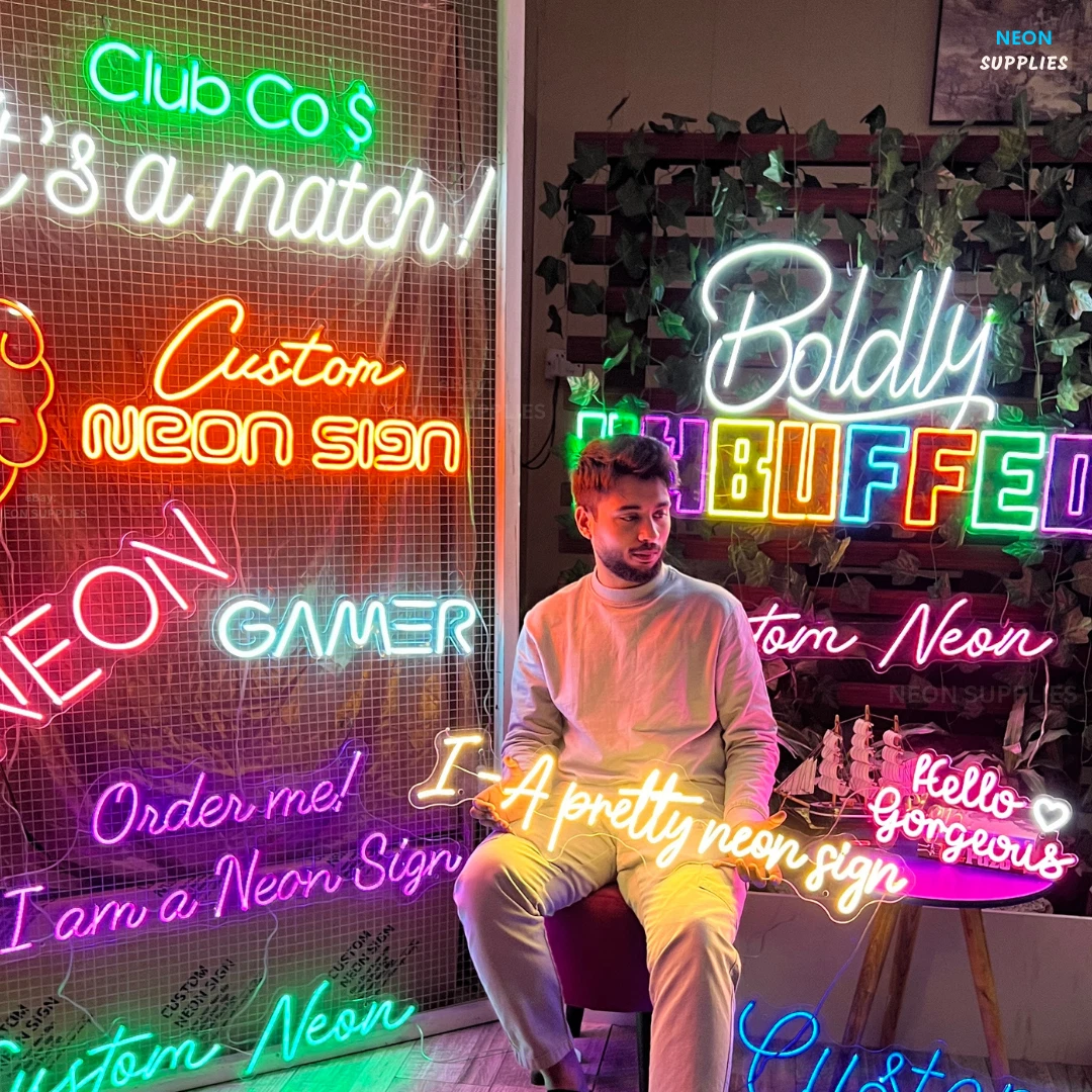 Led Neon Sign ONE Phrase Led Transparent Baby Happy Birthday Wall