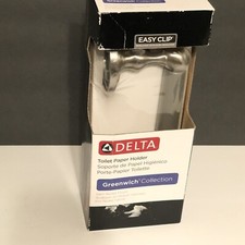 Delta Greenwich Pivoting Double Post Toilet Paper Holder Satin Nickel 138281