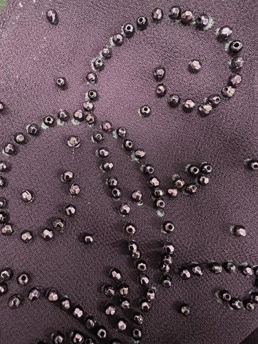 R&M Richards Women's Purple Beaded Open-Front Jacket Sz 16 - Picture 5 of 7