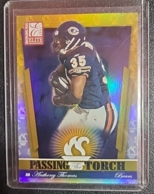 2002 Donruss Elite Anthony Thomas Passing the Torch Card #PT4 serial #'d 667/800