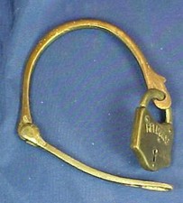 Vintage Brass Lock Reliance Brand Brass Loop ...