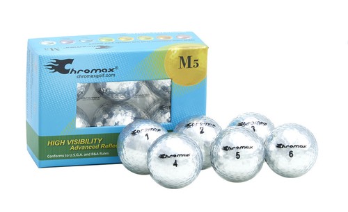 6er Pack Box Chromax M5 Metallic Warngolfbälle - *FARBE WÄHLBAR* - Bild 7 von 9