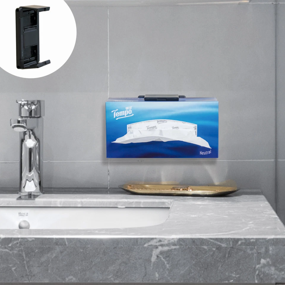 Kitchen Storage Wall Mount Holder for Kleenex Facial Tissues Napkin Paper Box - Image 2 of 4