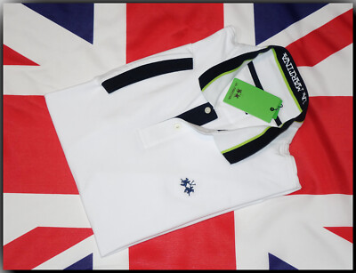 La Martina  Polo Shirt  Poloshirt Hemd  Premium Marke XL - 4XL Optic White Piquè