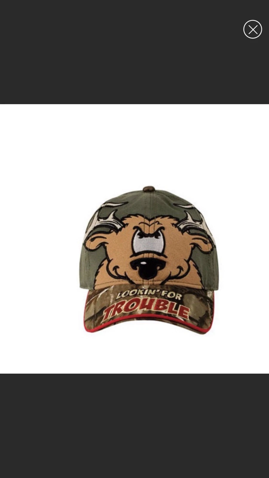 Realtree Buck Wear Toddler Kids Camo Deer Lookin’ For Trouble Baseball Cap