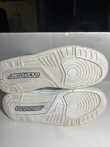 Nike Air Jordan Youth taglia 4 cromo argento pelle bianca - Foto 7 di 9