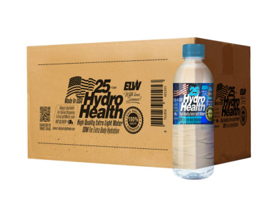 Deuterium Depleted Water 25 ppm Hydro Health  24 pcs x 500ML,free S&H to Cont.US