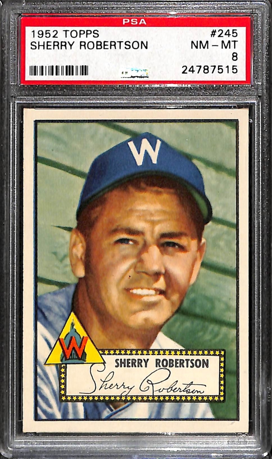 1952 TOPPS #245 Sherry Robertson PSA 8 NM-MT 24787515