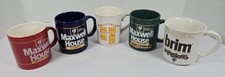 5 Maxwell House Coffee Mugs Varity Vintage