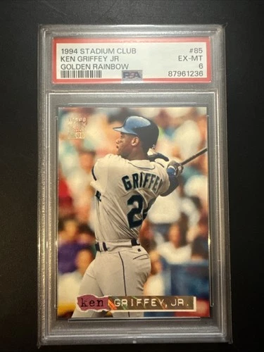 PSA 6   1994 Topps Stadium Club - Ken Griffey Jr #85 Golden Rainbow