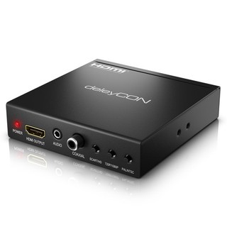 deleyCON SCART zu HDMI Konverter mit Audio Extractor SCART HDMI Eingang auf HD
