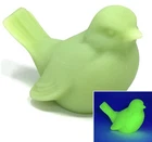 Vintage Authentic Fenton Green Satin Uranium Glass Bird Handmade