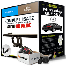 Für MERCEDES GLE SUV Typ W166 Anhängerkupplung abnehmbar +eSatz 13pol 15- AHK