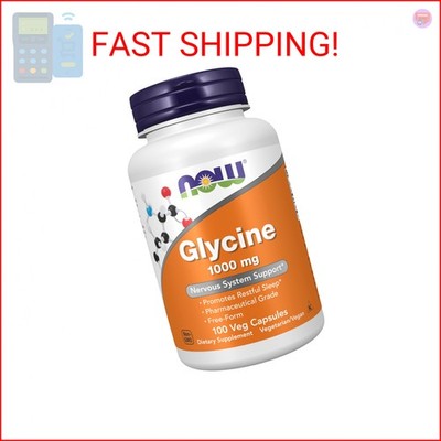 NOW Foods Supplements, Glycine 1,000 mg Free-Form, Neurotransmitter Support*, 10