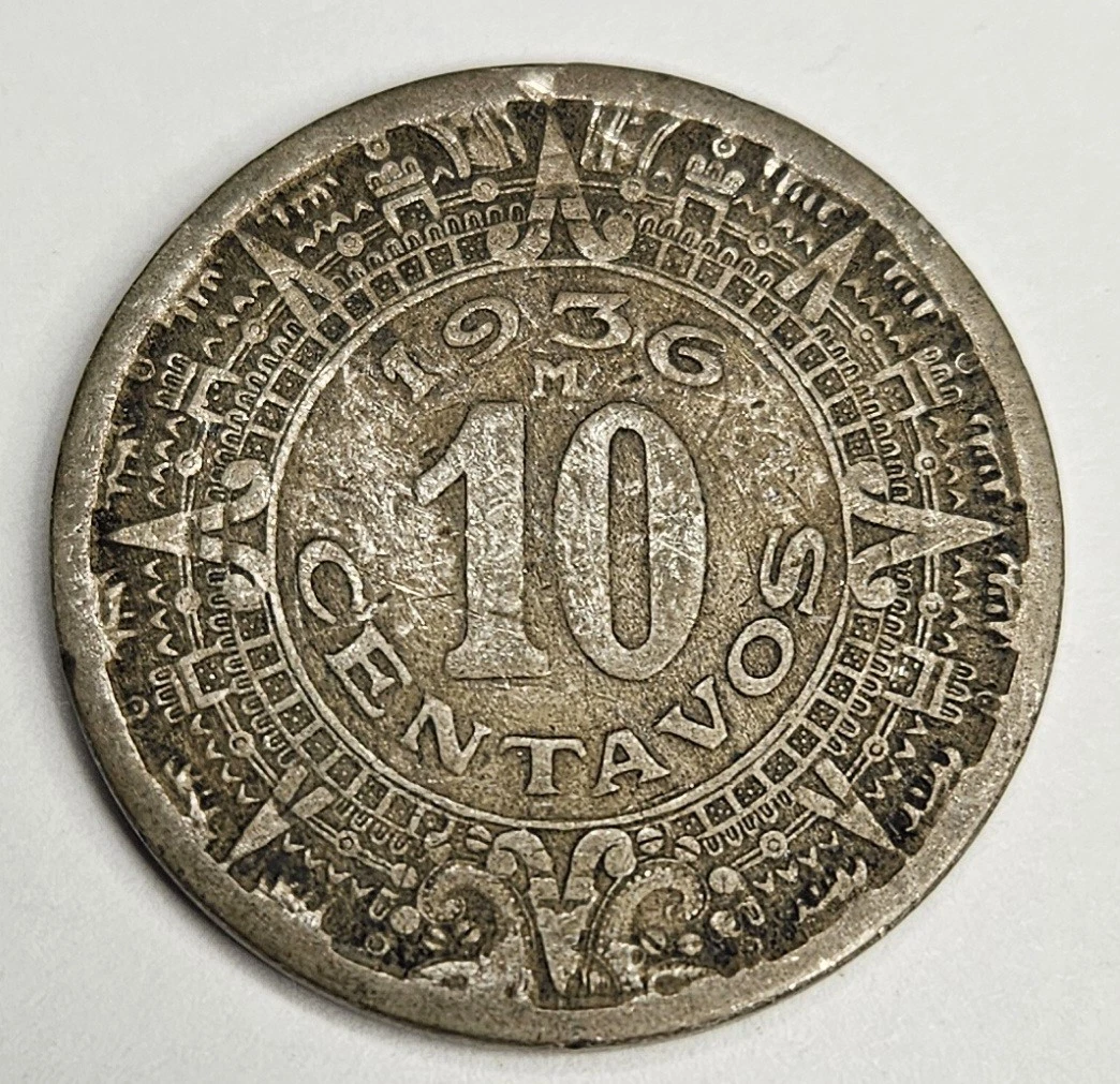 Circulated 10 Centavos 1936 Year Mexican Coins (1905-Now) for sale