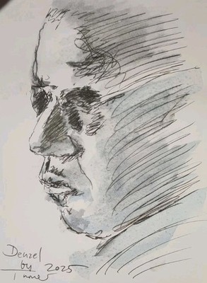 DENZEL WASHINGTON   PORTRAIT Turner Original Grösse Ca 13x17cm 