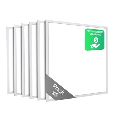 6 St x LED Panels 62x62 Deckenpanel 3000K/4000K/6500K Einbauleuchte gutes Licht