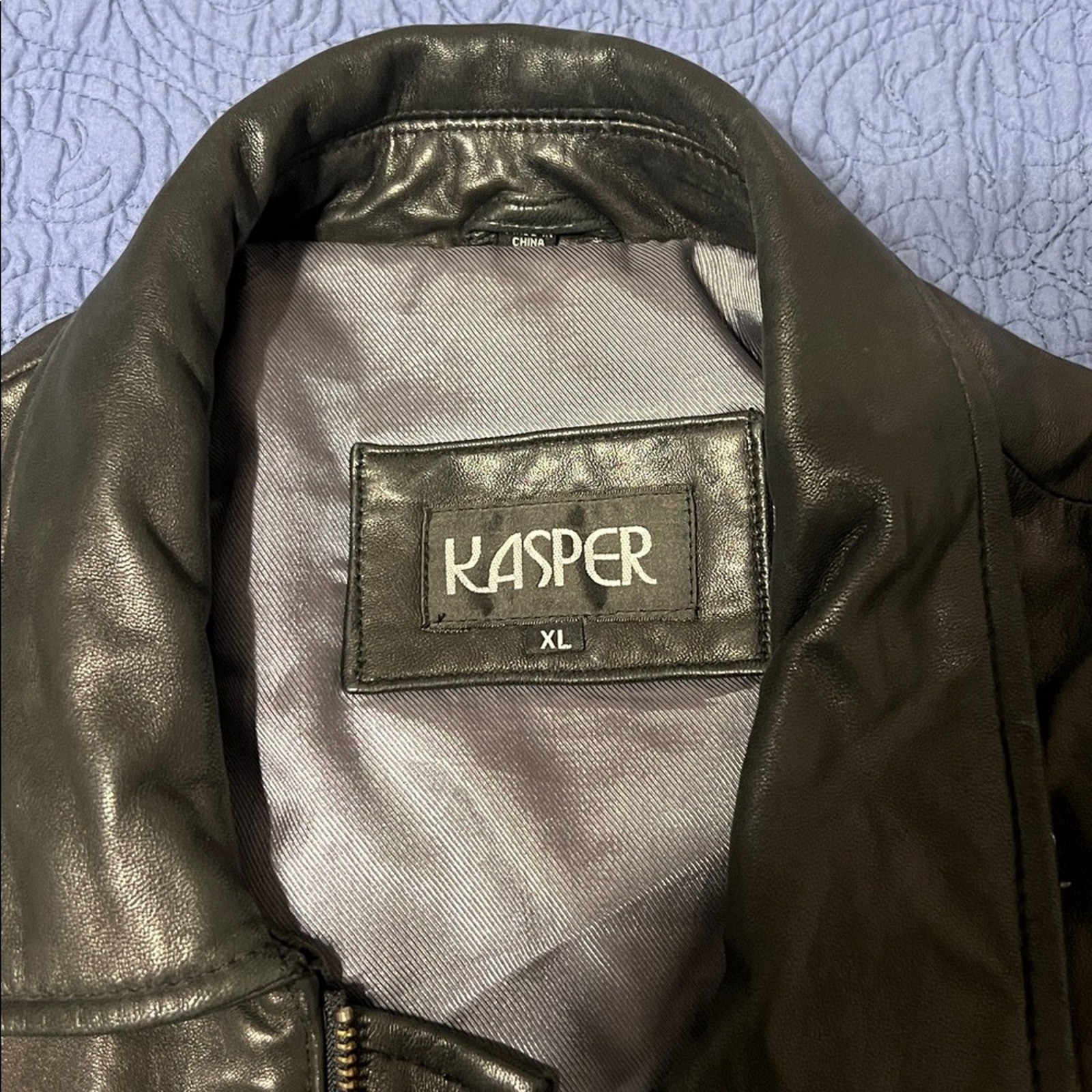 Kasper Black Leather Jacket - image 2