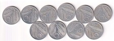 Lotto 10 monete dieci lire spiga 1951 1952 1953 1954 1955 1956 1966 1967 1968 69